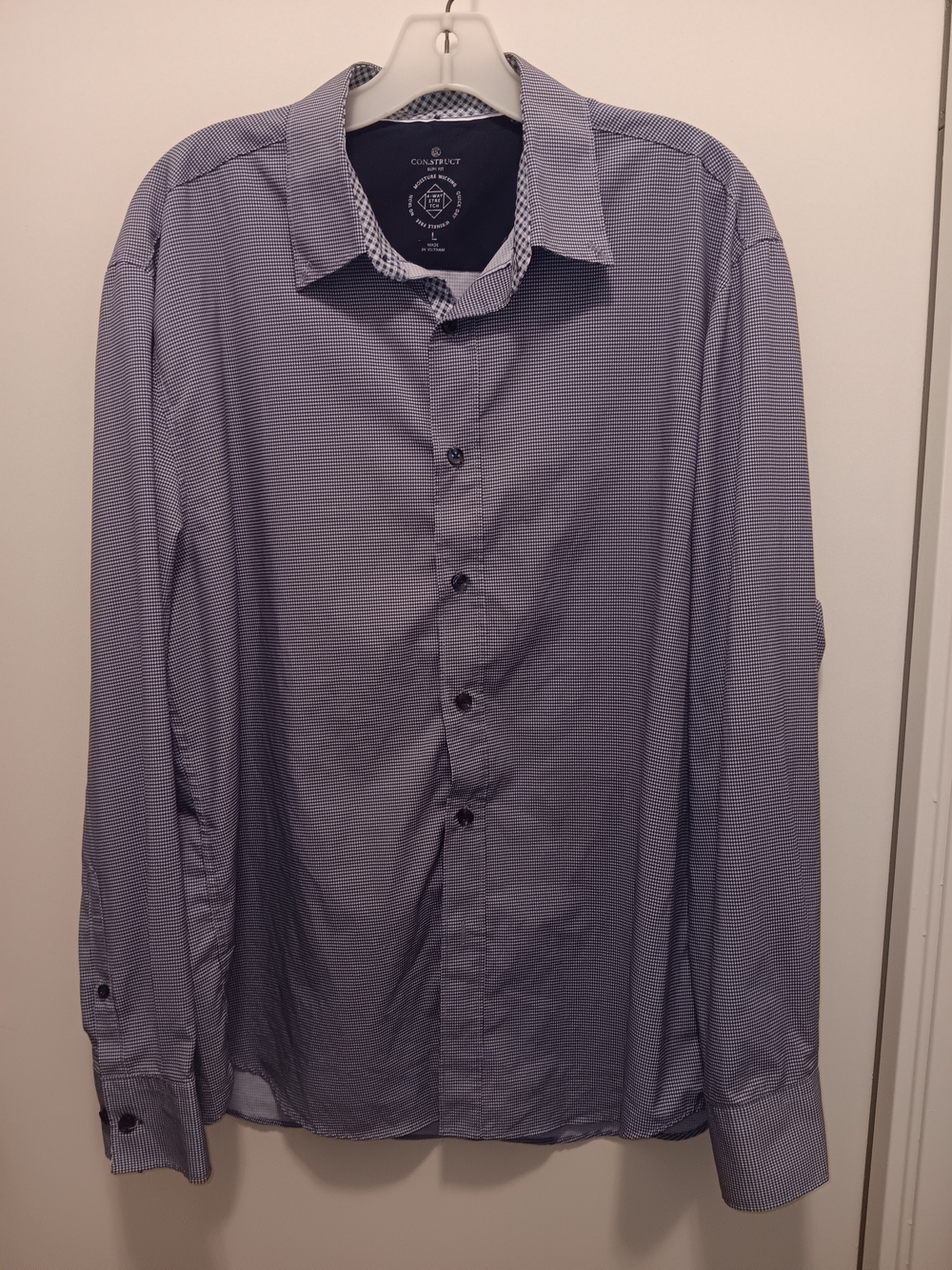 Men's Blue Striped Button-Up Shirt